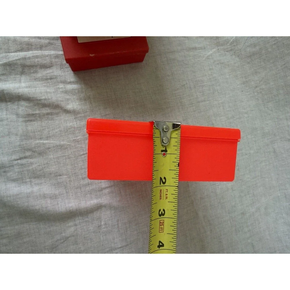Vintage 80s Empire Pencil Corp School Box Kids Red Plastic Pencil Case Pizza Inn